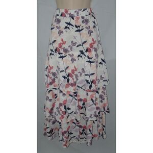 Multicolored Sz Medium Casual or Dress Elastic Waist Tiered Maxi Skirt CATO